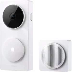 Aqara G410 (CH-C09D) - Kit Videoporteiro Inteligente com Câmara 2K + Campainha / Hub (Matter, Zigbee e Wi-Fi) - Branco