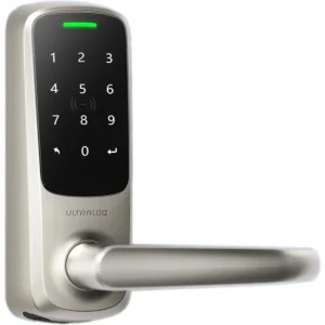 Anviz ULTRALOQ Latch 5 NFC - Fechadura Inteligente de Alavanca c/ Wi-Fi, Bluetooth, NFC e Teclado Numérico - Níquel Acetinado