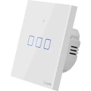 Sonoff T0EU3C-TX - Interruptor triplo (3 Gang) Smart WiFi touch em vidro de encastrar