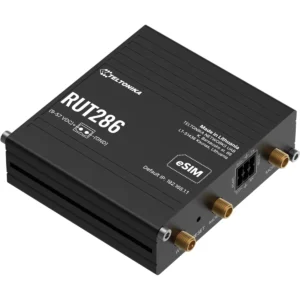 TELTONIKA Networks RUT286 - Router industrial 4G LTE Cat4 c/ 2 x portas Ethernet + PoE + WiFi + RS232/RS485