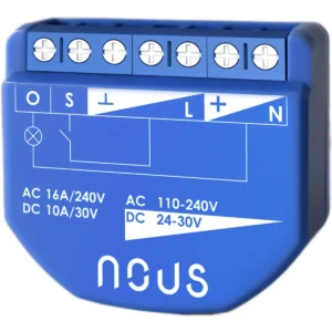 NOUS B2T - Módulo interruptor inteligente WiFi c/ Tasmota e medição de energia