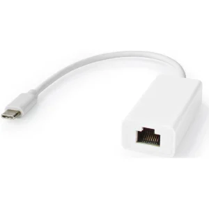 Nedis CCGP64950WT02 - Adaptador/conversor USB-C 3.1 macho -> Ethernet RJ45 1 Gbps