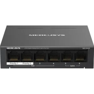 Mercusys MS106GP - Switch 6P (4PoE+) Gigabit 10/100/1000Mbps - POE+ 65W