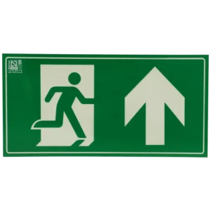 Placa de saída de emergência para cima