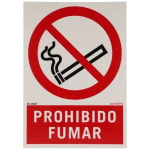 Placa proibido fumar