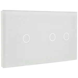 Painel de interruptor duplo com 3 botões
