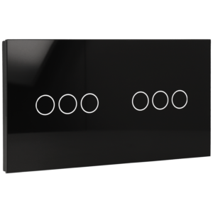 Painel de interruptor duplo com 6 botões