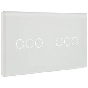 Painel de interruptor duplo com 6 botões