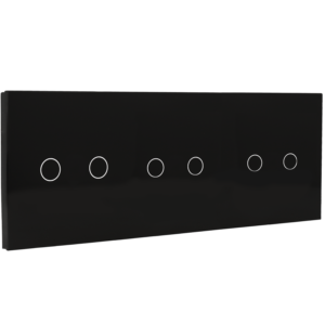 Painel de interruptor triplo com 6 botões