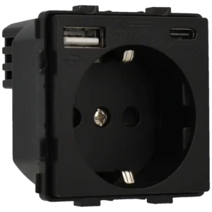 Ficha com 2 portas USB