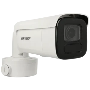Câmara bullet IP de 4 Mpx e óptica varifocal motorizada (zoom)