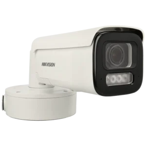 Câmara bullet IP de 4 Mpx e óptica varifocal motorizada (zoom)