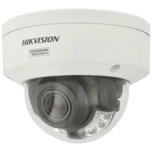 Câmara minidomo IP de 8 Mpx e óptica varifocal motorizada (zoom)
