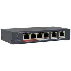 Switch de 6 portas com 4 portas PoE