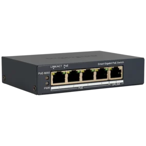 Switch cloud de 5 portas com 4 portas PoE
