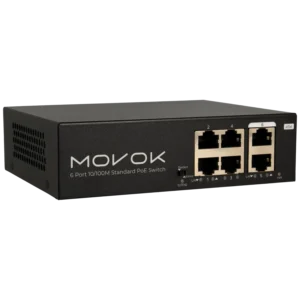 Switch de 6 portas com 4 portas PoE
