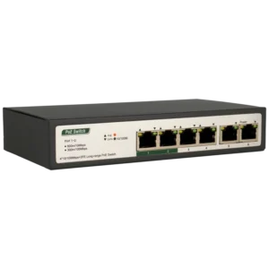 Switch de 6 portas com 4 portas PoE