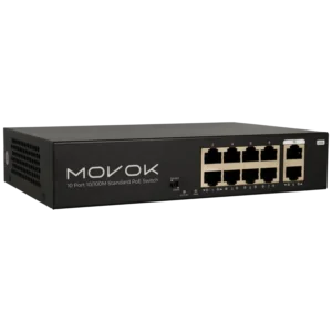 Switch de 10 portas com 8 portas PoE
