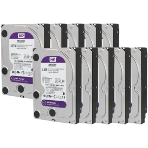 Pack de 10 discos rígidos WD Purple de 2 TB