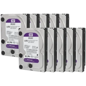 Pack de 10 discos rígidos WD Purple de 3 TB