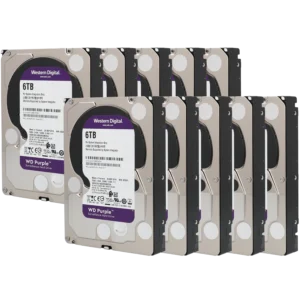 Pack de 10 discos rígidos WD Purple de 6 TB