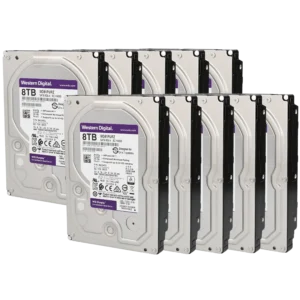 Pack de 10 discos rígidos WD Purple de 8 TB