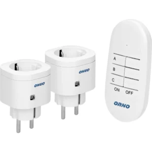 Orno OR-GB-439(GS) - Conjunto de 2 Tomada sem fios 3680W + comando RF 433MHz