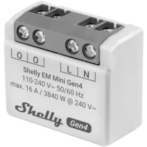 Shelly EM Mini Gen4 - Mini módulo para medição de energia elétrica Wi-Fi/Zigbee/Bluetooth - compatível c/ Matter