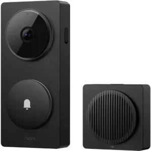 Aqara G410 Select (CH-C09D) - Kit Videoporteiro Inteligente com Câmara 2K + Campainha / Hub (Matter, Zigbee e Wi-Fi) - Preto