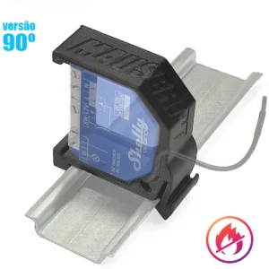Mauser PLUS90 - Suporte de calha DIN para Shelly Plus / Gen3 e Z-Wave [Flame Retardant] - preto - 90º