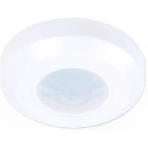 GSC Evolution - Mini-sensor de movimento PIR/crepuscular 220VAC para teto Ø76x20mm - branco