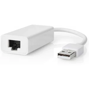 Nedis CCGB60950WT02 - Adaptador/conversor USB-A 2.0 macho ➝ Ethernet RJ45