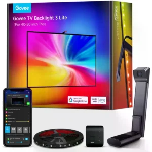 Govee H6097 - Luz de fundo inteligente para TV (40-50'') RGBIC+W c/ câmara de captura de cores