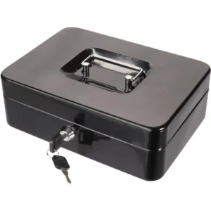 Perel BG70051 - Cofre standard com chave + bandeja de moedas - 250x180x90mm