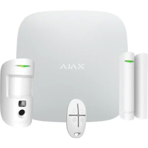 Ajax STARTERKITPLUS-CAM-HDR-W - Kit de alarme anti-intrusão profissional c/ comunicação Ethernet/WiFi/4G