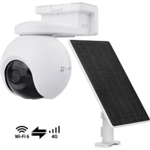 Ezviz EB8 Pro 4G Kit - Câmara IP (4G LTE / Wi-Fi) Pan/Tilt 4K 8MP 4mm IR 15m c/ Bateria e IA + Painel Solar 8W - IP65