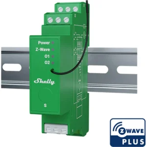 Shelly Wave Pro Dimmer 2PM - Módulo controlador Dimmer inteligente Z-Wave p/ calha DIN de 2 canais 2×200W c/ medição