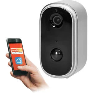 Orno OR-MT-ME-1809 - Câmara IP (Wi-Fi) 1080p 3.5mm IR 10m c/ bateria e sensor PIR (compat. c/ Tuya) - IP65