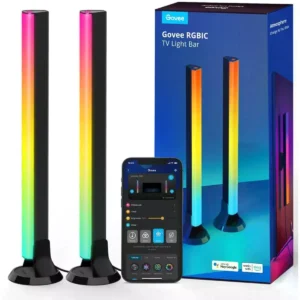 Govee H6046 - Conjunto de 2 barras de luz ambiente LED RGB-IC inteligente (WiFi + BT) - 38cm