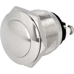 Botão interruptor de pressão anti-vandalismo unipolar SPST OFF-(ON) 250VAC 2A - redondo