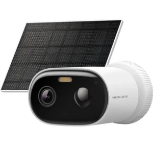 Mercusys MC410 KIT - Câmara IP (Wi-Fi) 2K 3.1mm IR 10m c/ bateria + painel solar - IP65