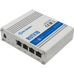 TELTONIKA Networks RUTX10 - Router industrial VPN c/ 4 x portas Ethernet Gigabit + WiFi + BLE + USB + I/O digital
