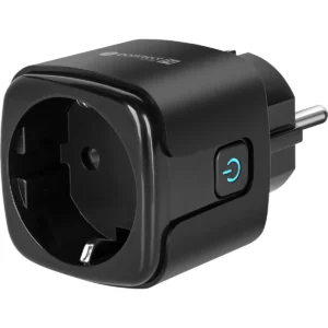 Tomada Inteligente Wi-Fi c/ medidor de consumo 3680W (compatível c/ Tuya) - Preto
