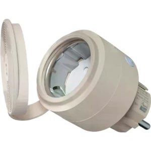 Shelly Wave Outdoor Plug S LR - Tomada inteligente Z-Wave LR c/ medidor de consumo e Luz LED 230VAC (12A 2500W) - p/ Exterior IP44 -