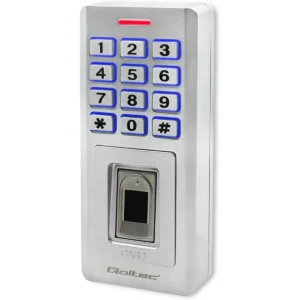 Qoltec Oberon - Fechadura eletrónica c/ RFID, PIN e leitor de impressões digitais - IP68