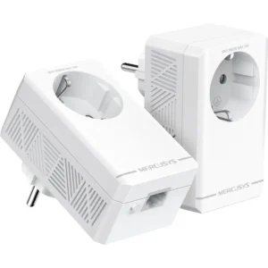 Mercusys MP500P KIT - Kit 2 adaptadores Powerline AV1000 Gigabit c/ Passthrough