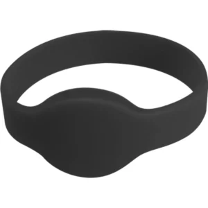 Pulseira TAG de proximidade por radiofrequência em silicone - preto - MIFARE 13.56MHz