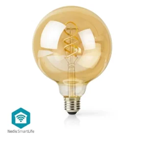 Nedis WIFILRT10G125 - Lampada tipo filamento LED Smart WiFi E27 G125 1800-6500K 4.9W 360lm (compatível c/ Tuya) SmartLife