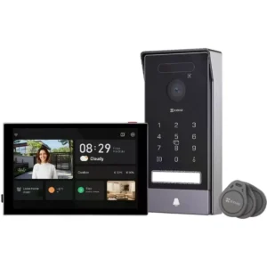 Ezviz HP7 Pro - Kit Videoporteiro Inteligente WiFi 6 / 2 Fios c/ Câmara 4K + Leitor Biométrico Palma/Rosto + RFID + Ecrã Tátil 8''