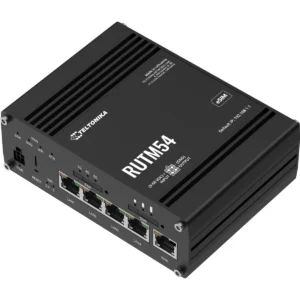TELTONIKA Networks RUTM54 - Router 5G Dual-SIM + eSIM c/ 5 x portas Gigabit Ethernet, Wi-Fi 5 & GNSS